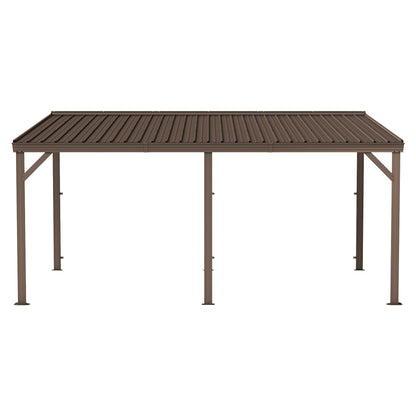 10'x16' Hardtop Lean-To Gazebo with Gutters