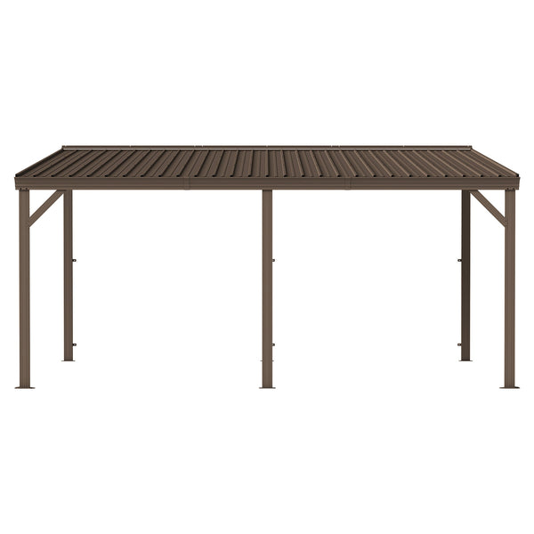 12'x16' Hardtop Lean-To Gazebo with Gutters