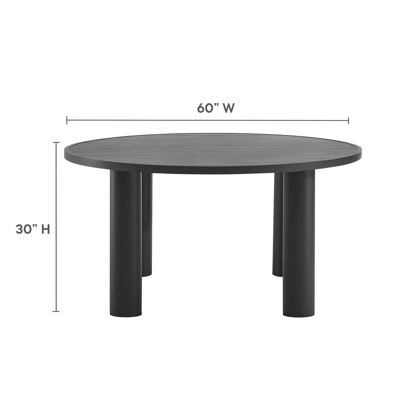 Nautica 5-Piece Round Outdoor Patio Aluminum Dining Table and Chairs Set