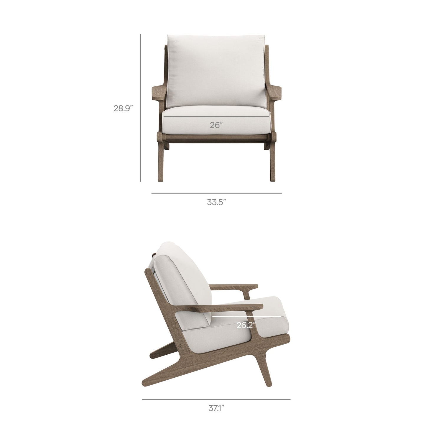 Saratoga 3-Piece Outdoor Patio Teak Wood Furniture Set