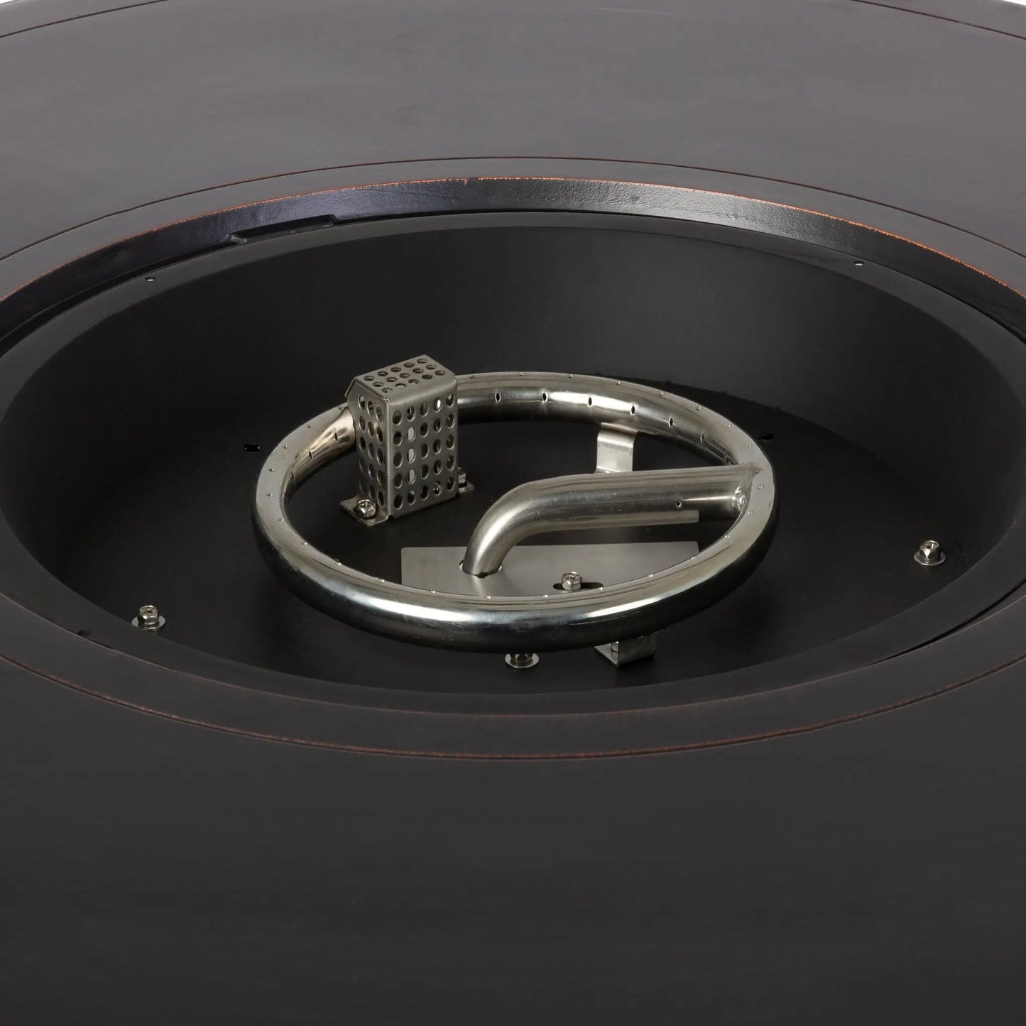 Florence 44" Round Woven Aluminum Convertible Gas Fire Pit Table