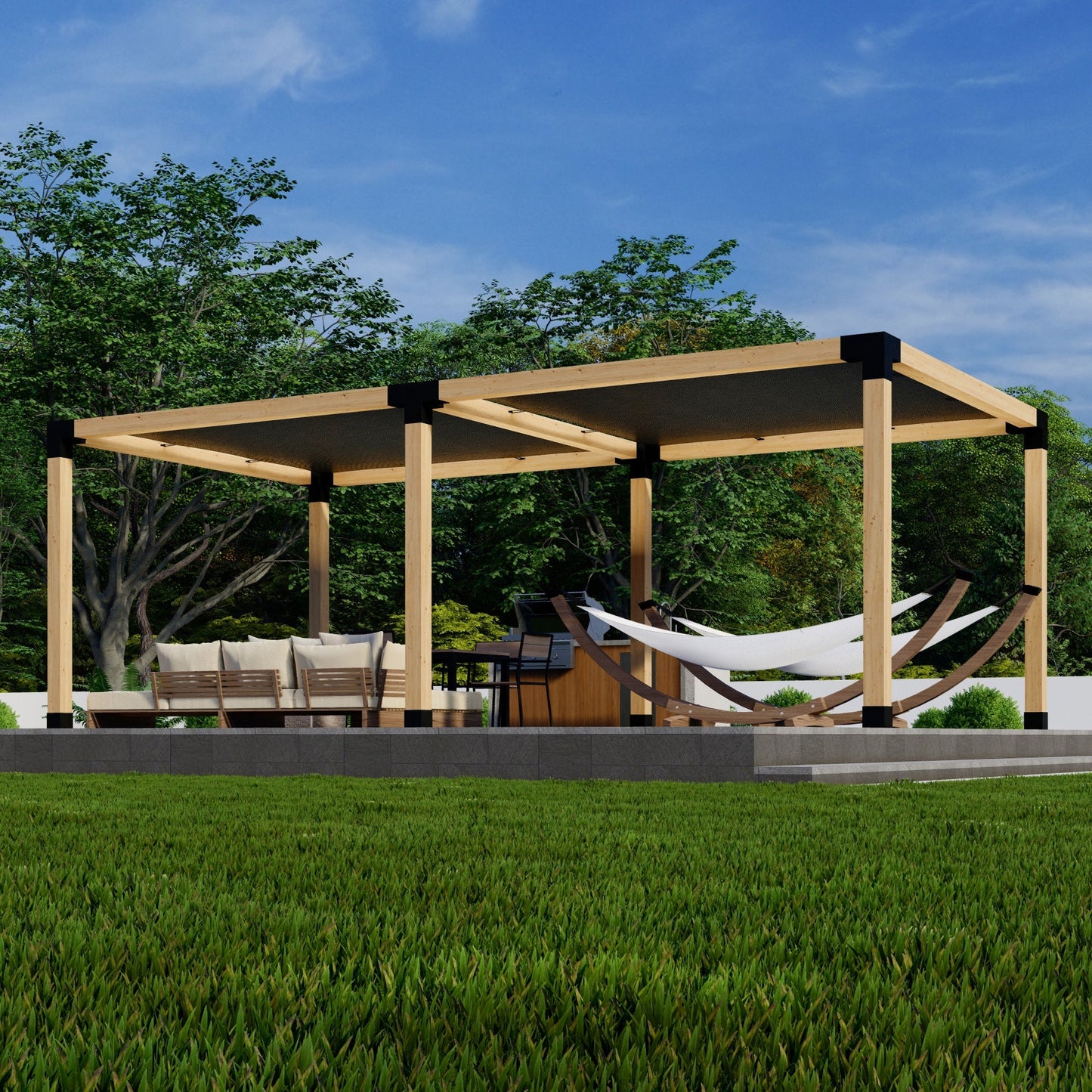 DIY Pergola Kit for a Freestanding Pergola With Canopies - Any Size Up to 24' x 12'