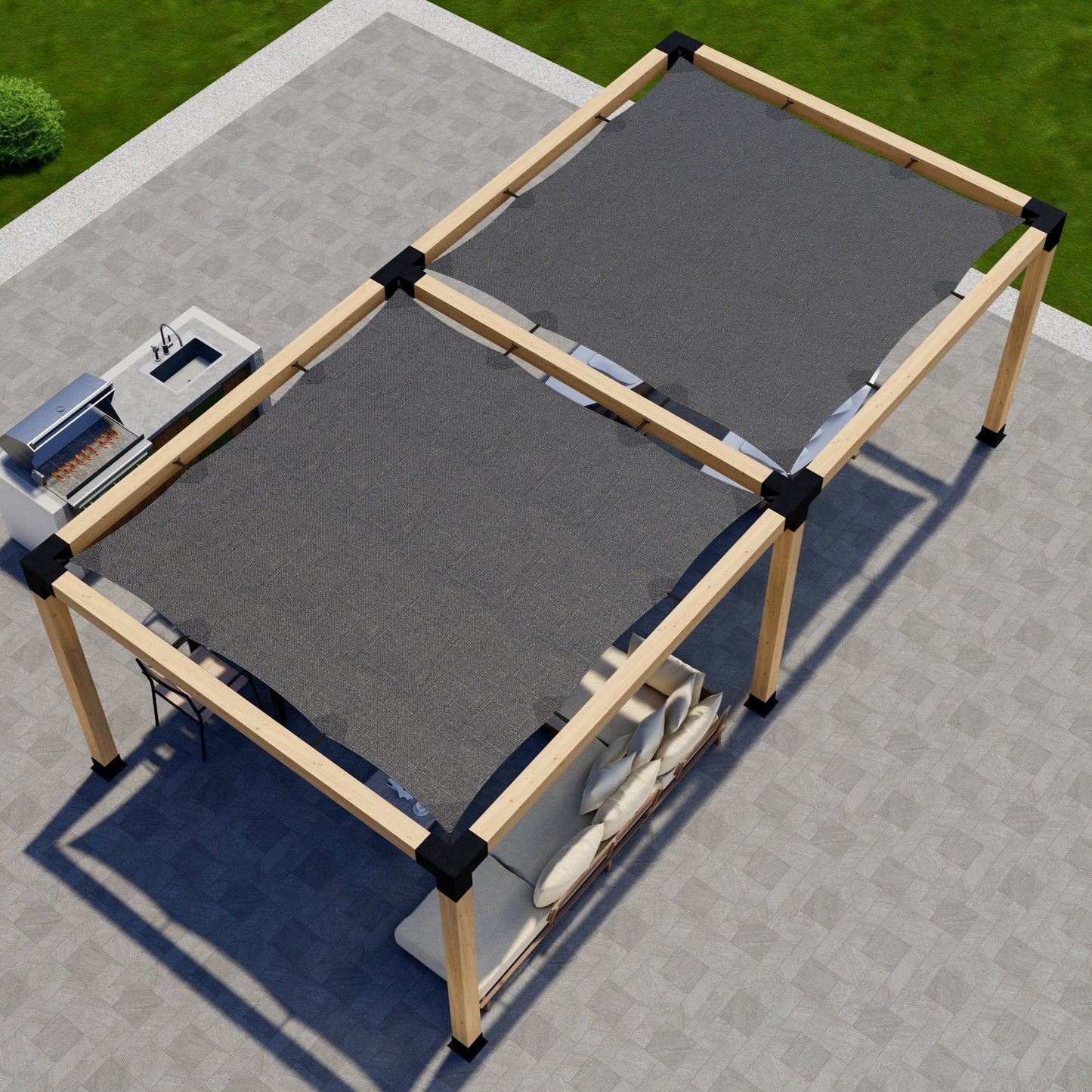 DIY Pergola Kit for a Freestanding Pergola With Canopies - Any Size Up to 24' x 12'