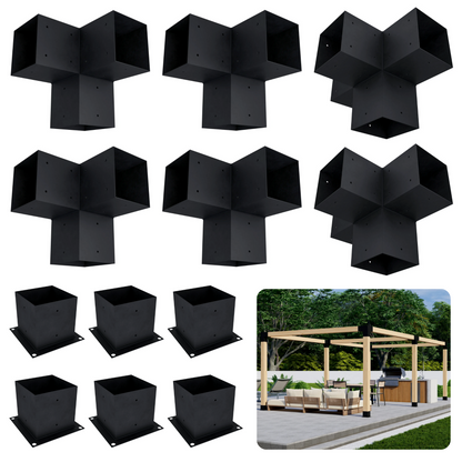 DIY Pergola Bracket Kit for a Freestanding Pergola Frame - Any Size Up to 24' x 12'
