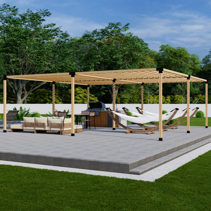 DIY Pergola Bracket Kit for a Freestanding Pergola With Slatted Roof - Any Size Up to 24' x 24'