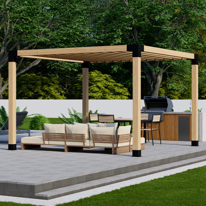 DIY Pergola Bracket Kit for a Freestanding Pergola With Slatted Roof - Any Size Up to 12' x 12'