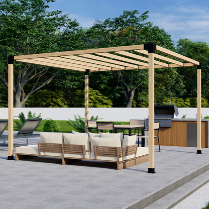 DIY Pergola Bracket Kit for a Freestanding Pergola With Slatted Roof - Any Size Up to 12' x 12'
